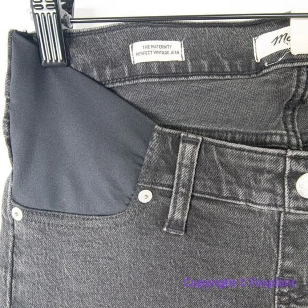 NEW Madewell‎ Maternity Side-Panel Perfect Vintage Jeans in Lunar Wash, 24 - Picture 8 of 15